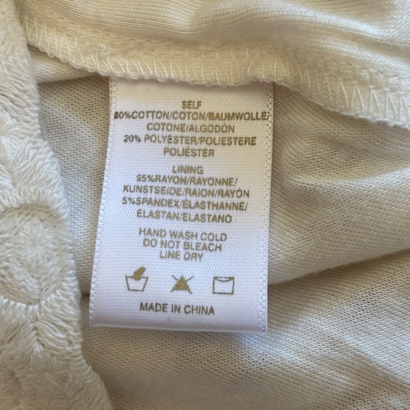 Anthropologie Sunday in Brooklyn L Ivory White Lace Tank Top Blouse - Picture 7 of 10